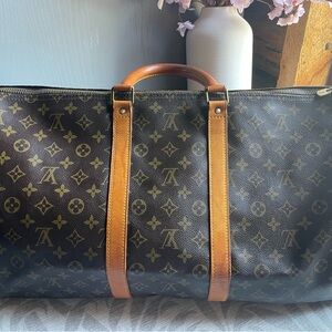 Louis Vuitton Brown Monogram Keepall 55 Travel Bag